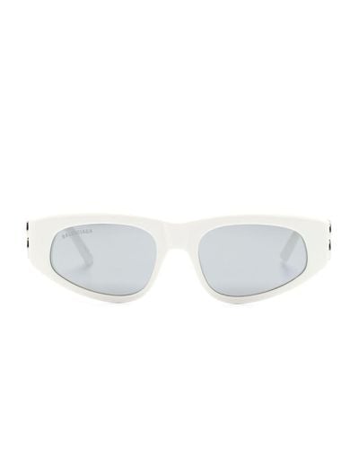 Balenciaga Dynasty Sonnenbrille mit D-Gestell - Weiß