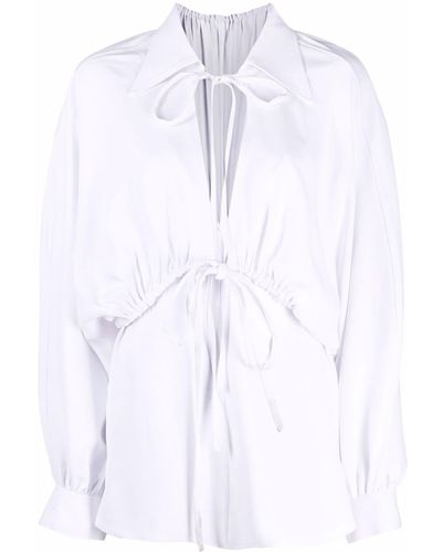 Ami Paris Tie-fastening Mini Dress - White