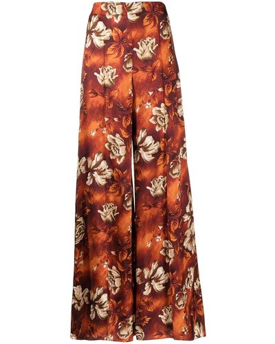Kwaidan Editions Floral-print Wide-leg Trousers - Red