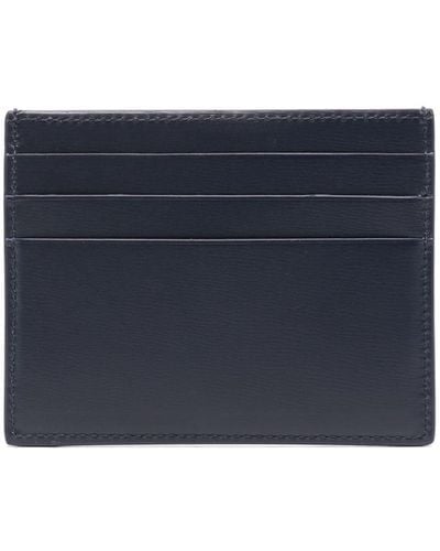 Ferragamo Logo-print Leather Card Holder - Blue