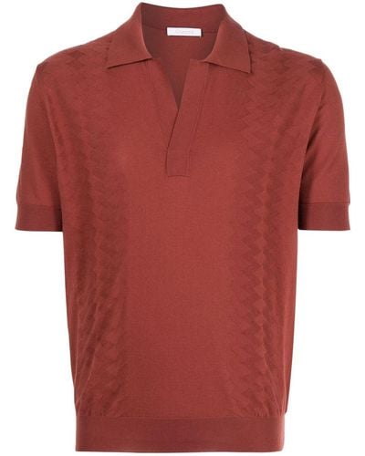 Cruciani Short-sleeve Cotton Polo Shirt - Red