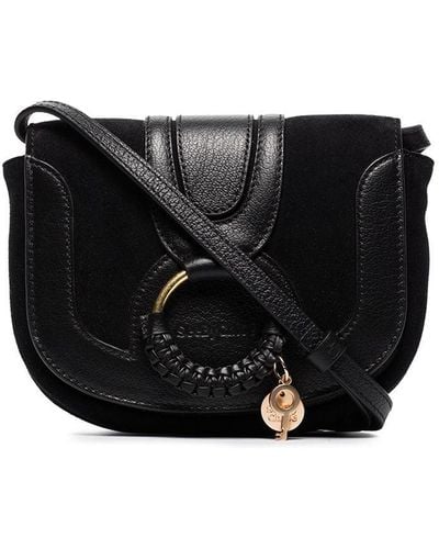 See By Chloé Hana leather and suede shoulder bag - Negro