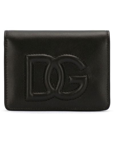 Dolce & Gabbana Portemonnaie mit DG-Prägung - Schwarz