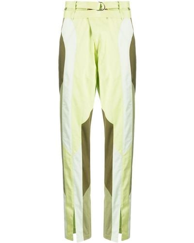 Kiko Kostadinov Pantalon Daintree droit à design à empiècements - Vert