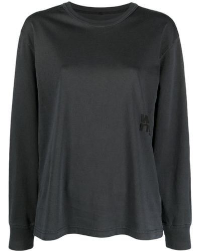 Alexander Wang Logo-appliqué Cotton Shirt - Black