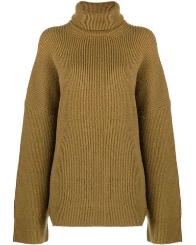 The Attico Grace High-neck Sweater - Green