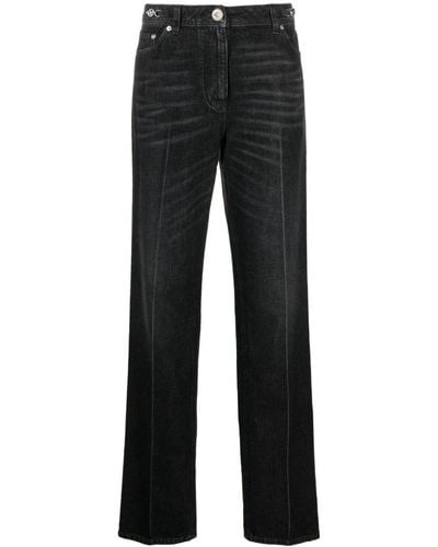 Versace Medusa '95 Mid Waist Straight Jeans - Zwart