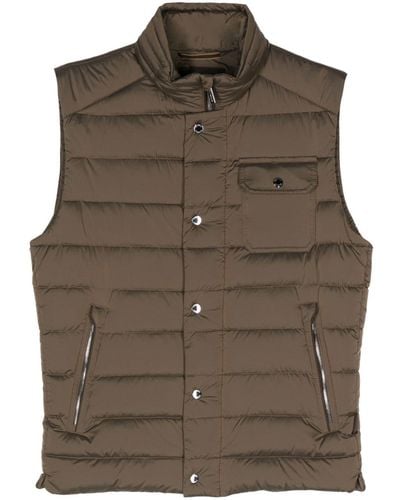 Moorer Morfeo Quilted Down Gilet - Brown