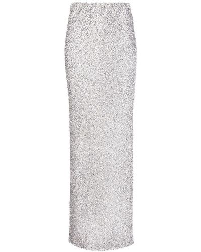 Coperni Crystal-embellished Maxi Skirt - White