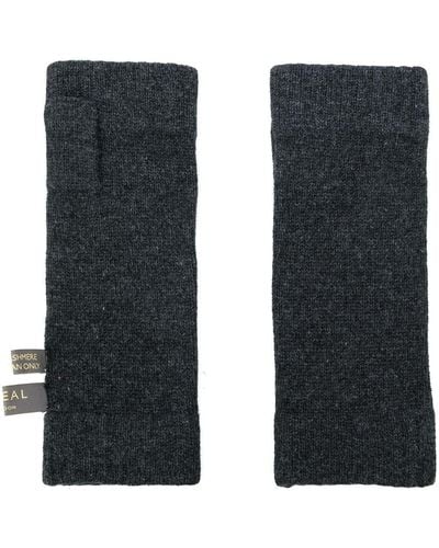 N.Peal Cashmere Fingerless Gloves - Grey