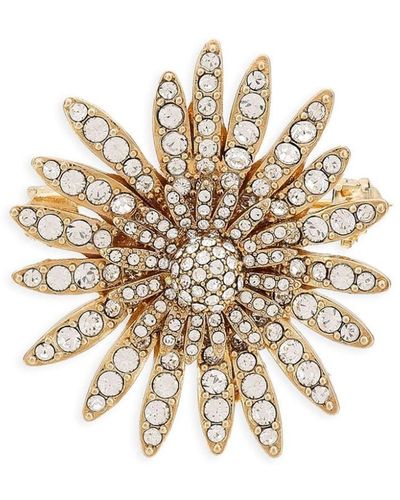 Dolce & Gabbana Broche Daisy à ornements en cristal (30 mm) - Blanc