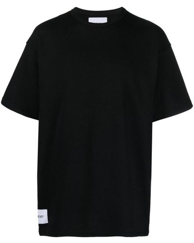 WTAPS T-shirt girocollo con applicazione - Nero