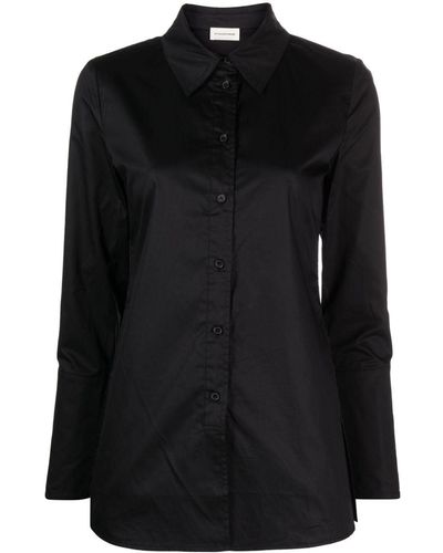 By Malene Birger Straight-point Collar Organic Cotton Shirt - Black