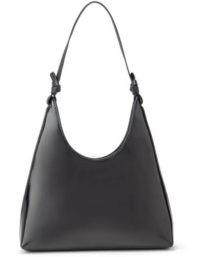 STAUD Winona Leather Shoulder Bag - Black