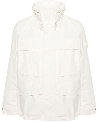 Stone Island Compass-badge Cotton Jacket - White