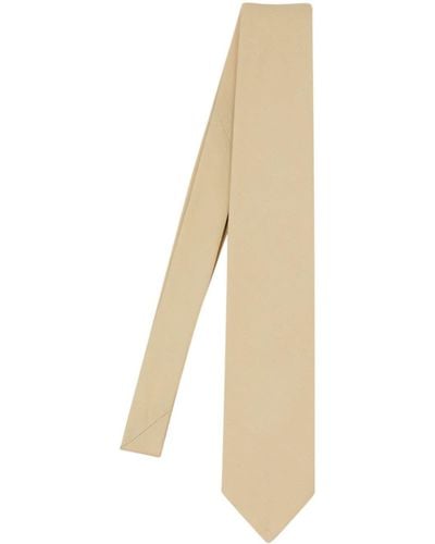 Sandro Pointed-tip Cotton Tie - Natural