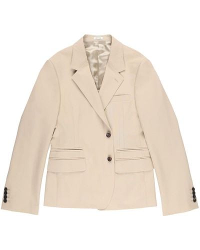 Alexander McQueen Notched-collar Single-breasted Blazer - Natural