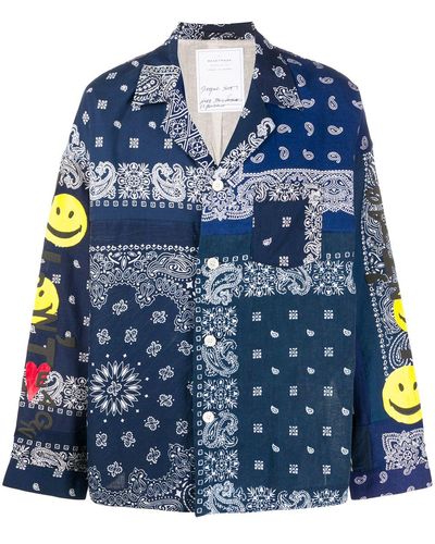 READYMADE Paisley Print Button-up Shirt - Blue