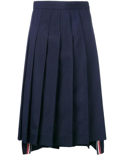 Thom Browne School Uniform Pleated Skirt - Azul
