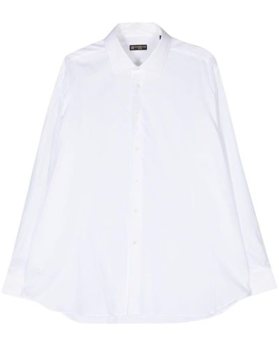 Corneliani Patterned Jacquard Cotton Shirt - ホワイト