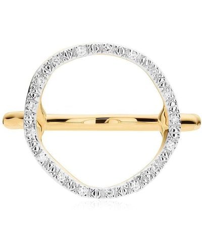 Monica Vinader Riva Circle Diamond Ring - Metallic