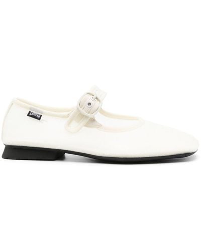 Camper Casi Myra Mesh Ballerina Shoes - White