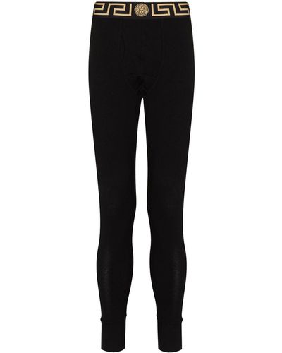 Versace Greca Cotton leggings - Black