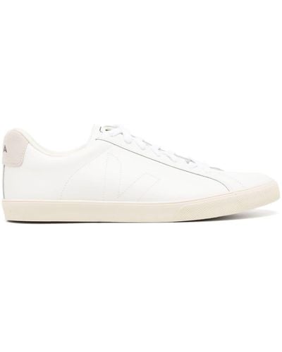 Veja Esplar logo-print leather sneakers - Blanco