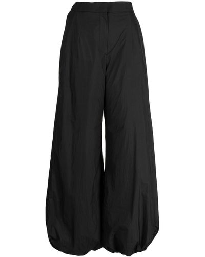 Amomento Concealed-fastening Flared Pants - Black