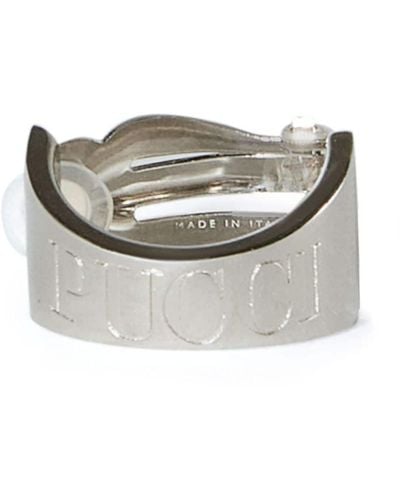 Emilio Pucci Crush Ear Cuffs mit Logo-Prägung (3er-Set) - Grau