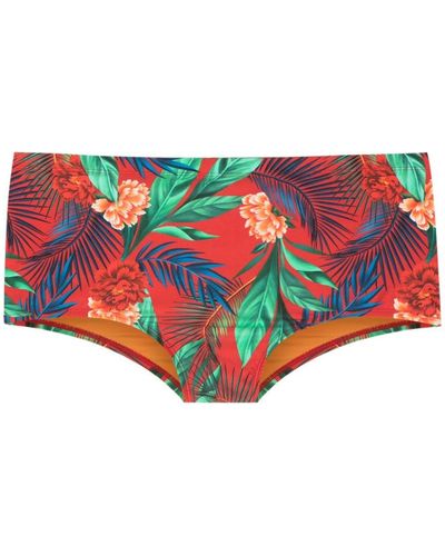 Lygia & Nanny Copacabana Floral-print Swimming Trunks - Red