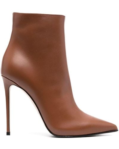 Le Silla 125mm Eva Leather Ankle Boots - Brown
