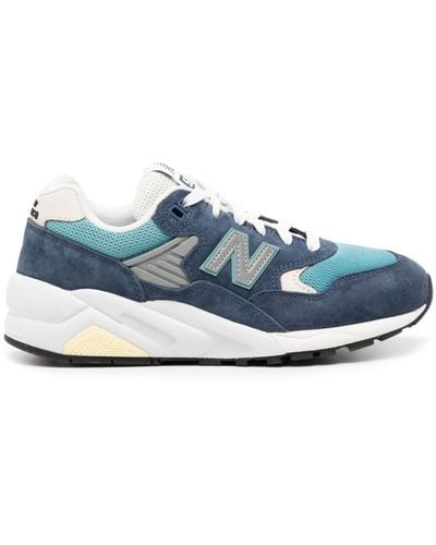 New Balance 580 V2 Lace-up Panelled Trainers - Blue