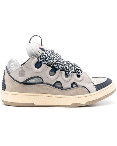 Lanvin Curb Lace-up Sneakers - Grey