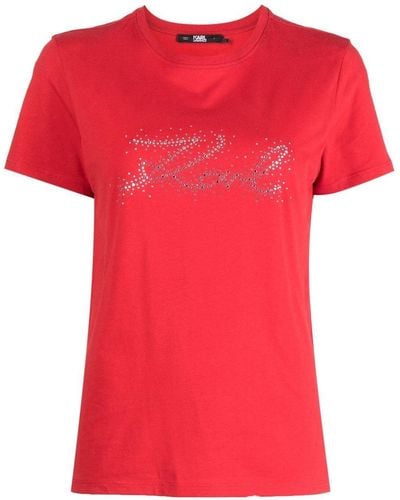 Karl Lagerfeld Logo-print T-shirt - Red