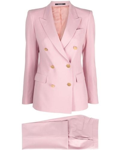Tagliatore Doppelreihiger Palazzo-Anzug - Pink