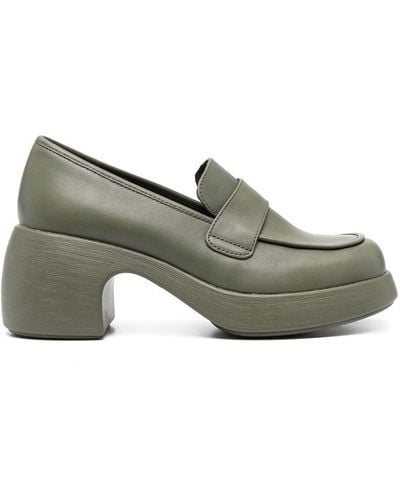 Camper Thelma 75mm Leather Loafers - Grey