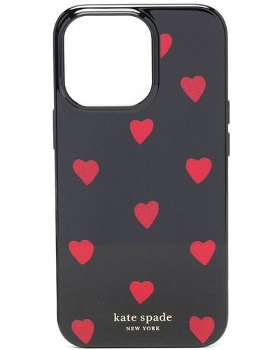 Kate Spade Heart-print Iphone 13 Pro Case - Black