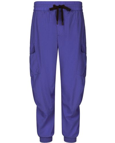 Dolce & Gabbana Logo-patch Drawstring Track Trousers - Blue