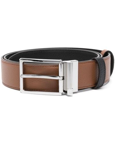 Dunhill Buckle Leather Belt - Brown