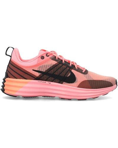 Nike Lunar Roam Panelled Trainers - Pink