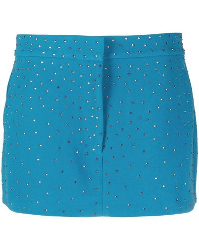 Alex Perry Carling Crystal-embellished Mini Skirt - Blue
