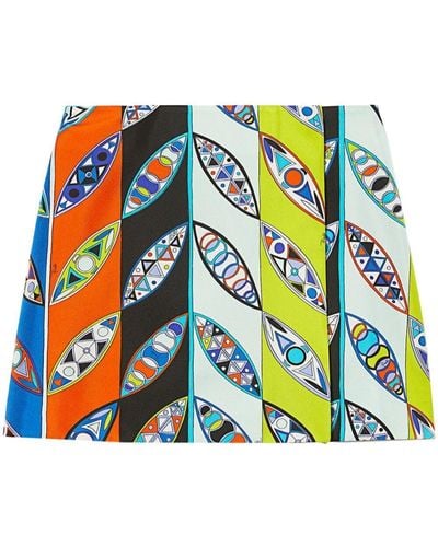 Emilio Pucci Girandole-print Silk Wrap Skirt - Multicolor