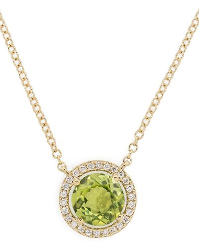 Kiki McDonough 18kt Yellow Gold Grace Peridot And Diamond Necklace - Metallic
