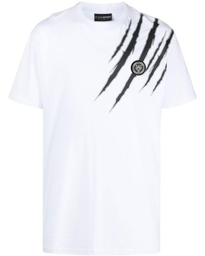 Philipp Plein T-shirt à patch logo - Blanc