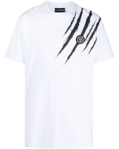 Philipp Plein Camiseta con parche del logo - Blanco
