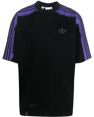 adidas T-Shirt mit Logo-Print - Schwarz