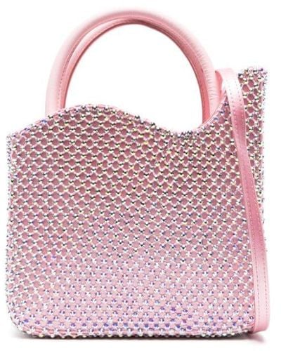 Le Silla Mini Gilda Rhinestone-embellished Bag - Pink