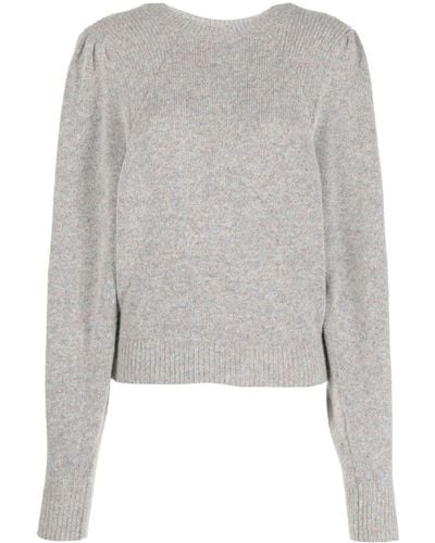 Isabel Marant Peyton Ribbed-detail Sweater - Gray