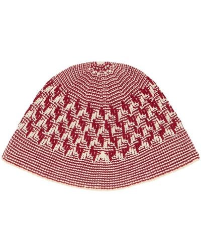 Etro Abstract-pattern Cotton Beanie - Red